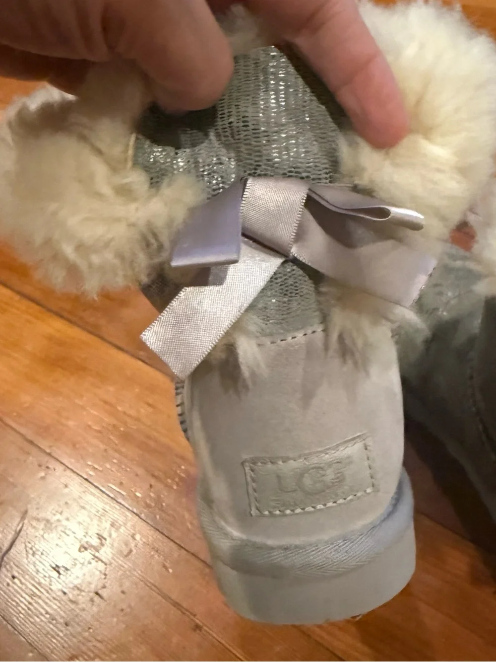 LRare Snakeskin UGG Mini Bailey Bow Boots size US 5.